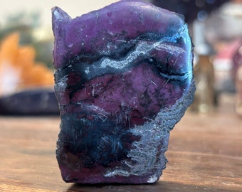 2.15" Real Sugilite Stone | South Africa Wessels Mine | Rare Sugilite Mineral | Top Polished Purple Sugilite | A46