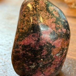 Pink Rhodonite Crystal Standing Freeform | Big 1 Pound Polished Crystal | B57