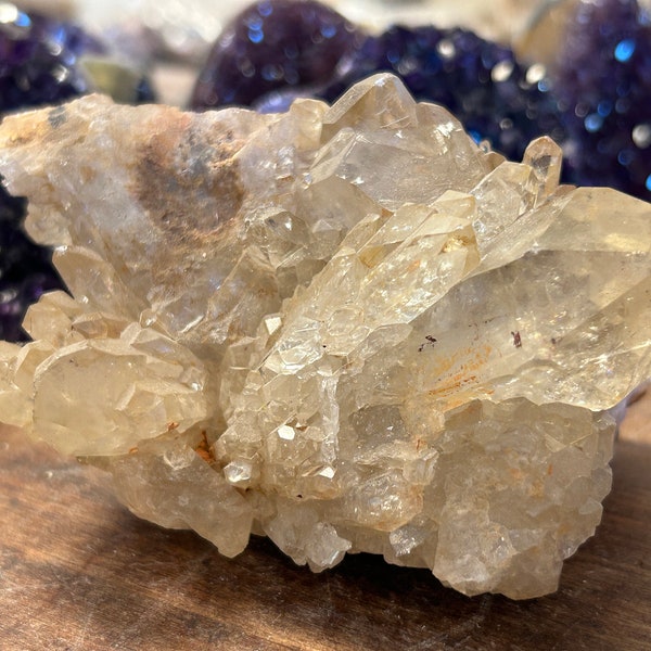 Big 1.5LB Congo Citrine Crystal Cluster | Kundalini Citrine Quartz Crystals | C18