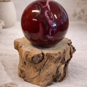 Wood LED Light Base | Crystal Sphere Stand | Driftwood Rock Display ...