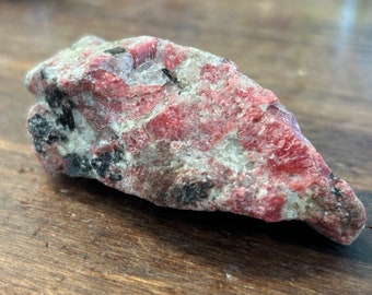 4" Raw Rhodonite Crystal | 1/2LB Rough Rhodonite Crystals | A14