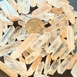 Bulk Madagascar Quartz Points | 1/2 lb Semi-Optic to Optic | Raw Crystal Points for Grids, Jewelry, or Wholesale | Free Shipping over 35