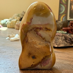 Polychrome Jasper Freeform | Nearly 2LB Standing Jasper Sculpture | Earth-Toned Crystal Home Decor | B21
