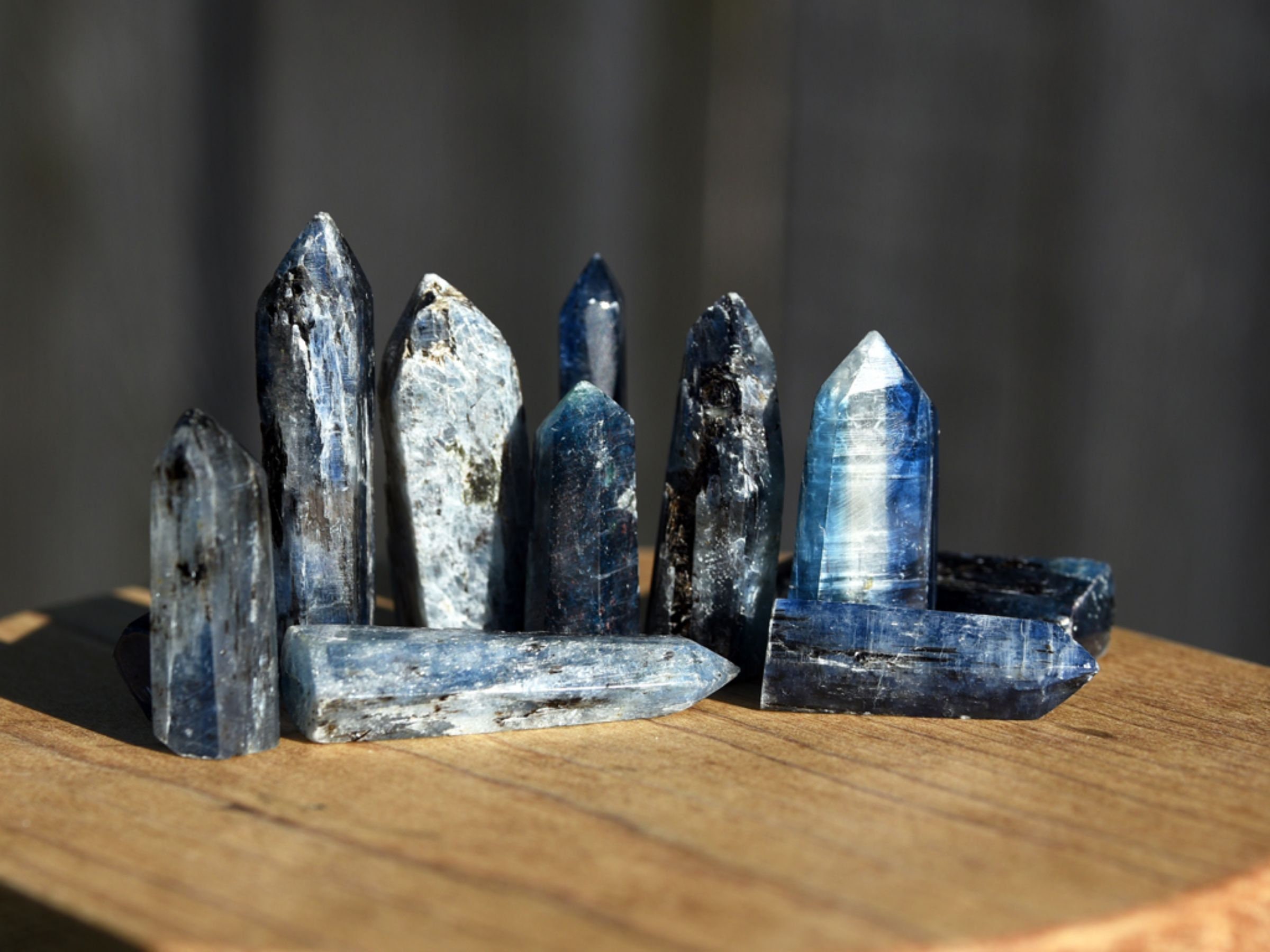 Gemmy Deep Blue Kyanite Points from Zimbabwe | Wire Wrapping Stone | …