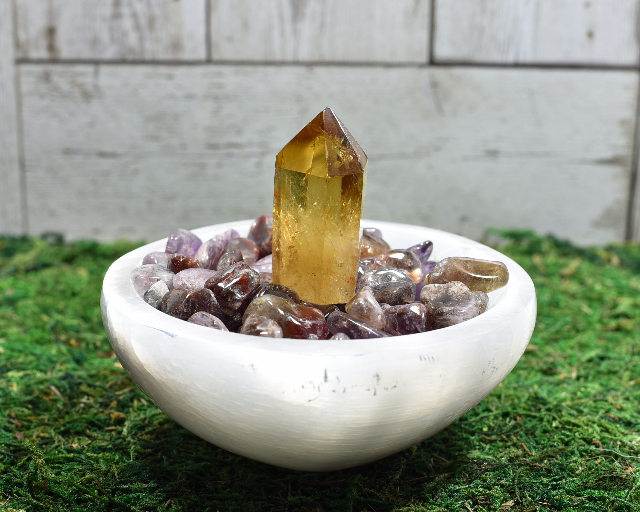Abundance Crystal Bowl Prosperity & Wealth Grid Crystal Etsy