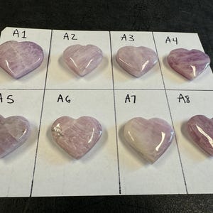 Pink Kunzite Hearts | Your Choice of Small Flashy Kunzite Crystal Hearts
