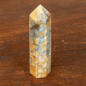 3.44&quot; Tall Crazy Lace Agate Crystal Tower | C53