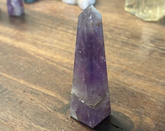 Pretty 3.75" Polished Amethyst Crystal Tower | B53