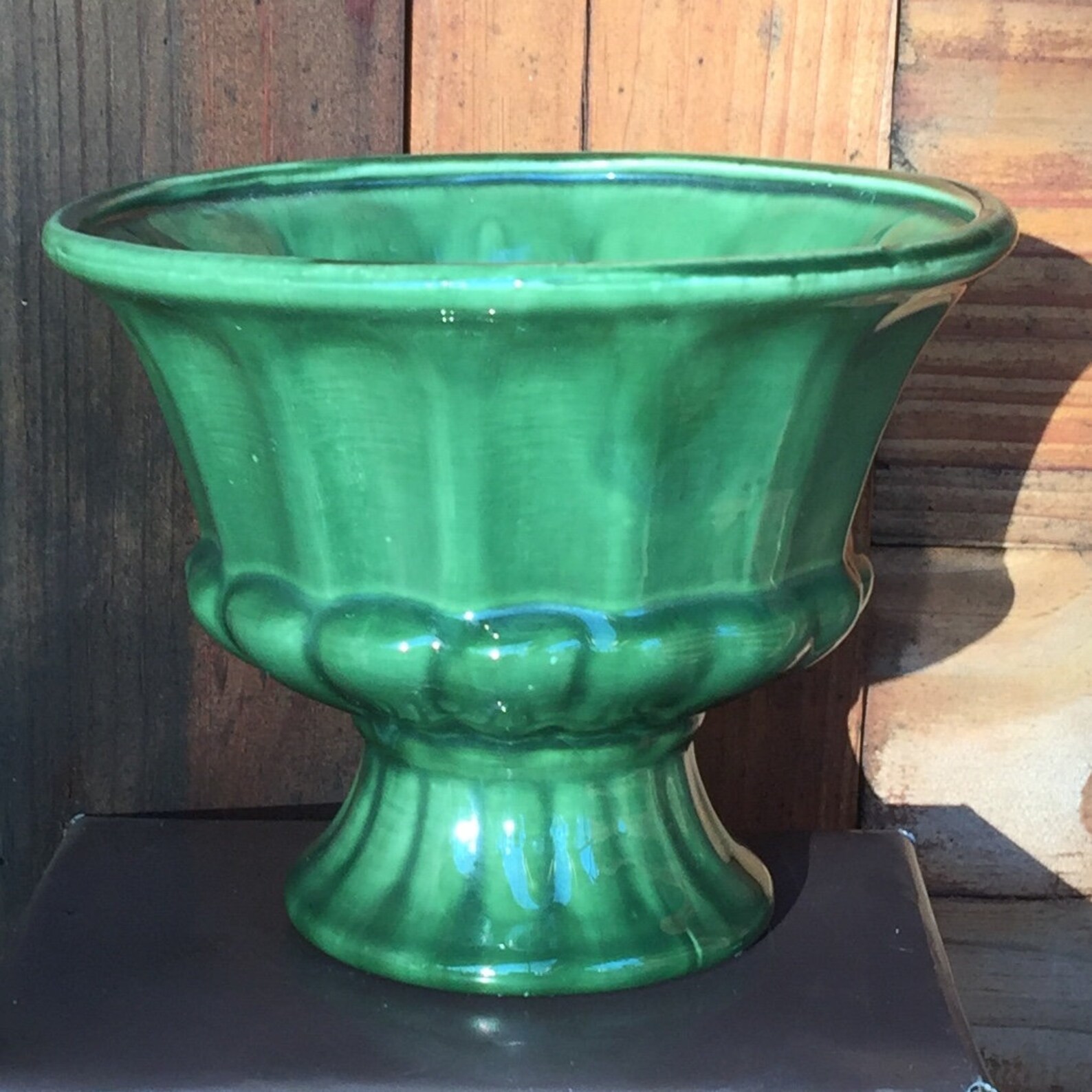 FTD Haeger USA Green Bowl Vase Floral Fruit F71 Planter Etsy