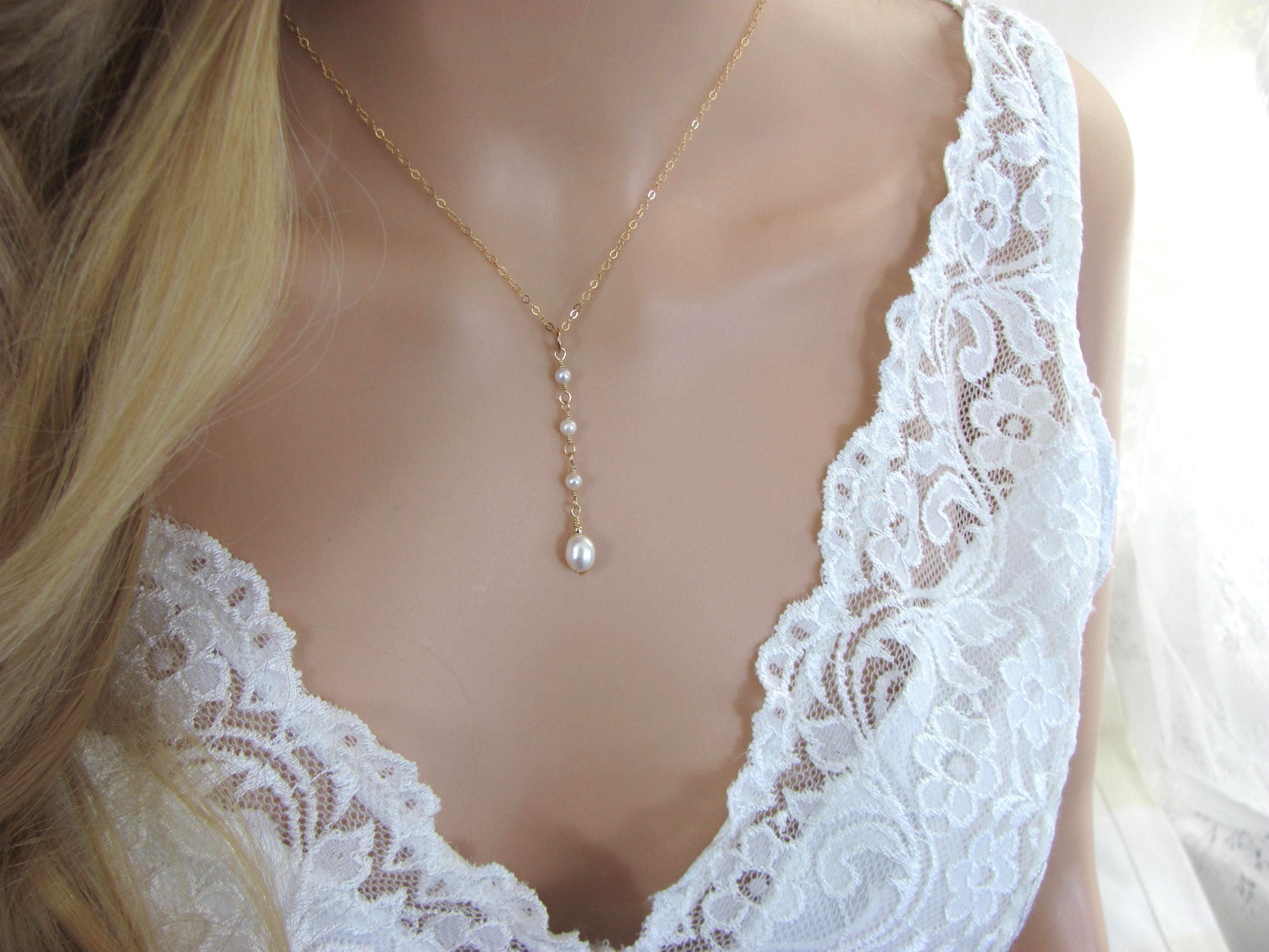 【TommassiniJewelry】Pearl Drop Yネックレス TommassiniJewelry】Pearl Drop Yネックレス ネックレス・ペンダント
