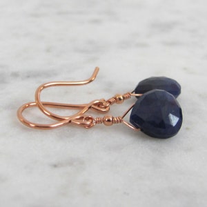 Blue Sapphire Earrings, Natural Sapphire Jewelry, Mothers Day Gift