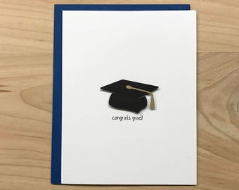 Congrats Grad Card, Graduation Congratulations Card, Graduation Card, College Graduation Card, Congratulations Card, Graduation Cap Card