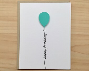 Happy Birthday Card, Balloon Birthday Card, Colorful Birthday Card, Blank Birthday Card, Cute Birthday Card, Birthday Cards, Birthday