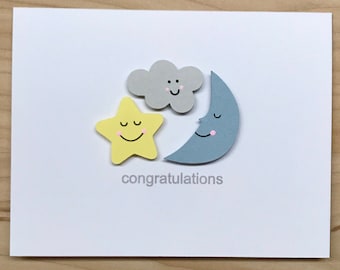 Baby Shower Congratulations Card, Cute Baby Shower Card, New Baby Congratulations Card, Baby Boy Congratulations, Baby Girl Congratulations