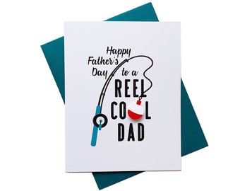 Father's Day Card, Father's Day Fishing Card, Happy Father's Day Card, Card for Dad, Simple Father's Day Card, Stepdad Father's Day Card