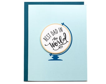 Best Dad in the World Card, Father's Day Card, Happy Father's Day Card, Card for Dad, Blank Father's Day Card, Dear Dad, Stepdad Card