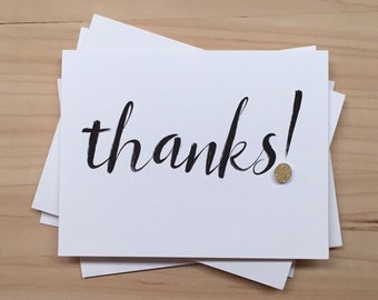 Thank You Card Set, Thanks Notecard Set, Set of Thank You Notecards | Set of 8