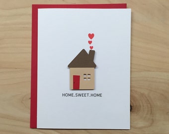 Housewarming Card, New Home Congratulations Card, Housewarming, Home Sweet Home, Congratulations on your new home, Home Sweet Home Card