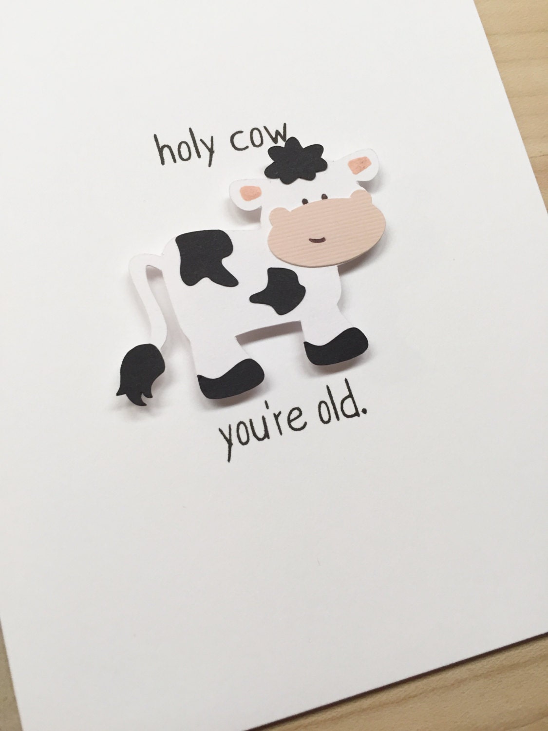 Holy Cow You're Old Funny Birthday Card You're Old - Etsy UK