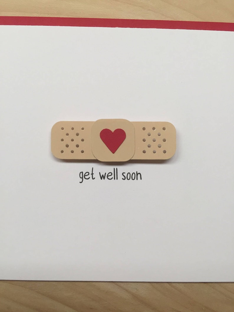 Get Well Soon Card, Bandaid Get Well Soon Card, Cute Get Well Card ...