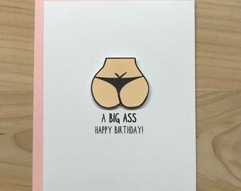 Funny Birthday Card, A Big Ass Happy Birthday Card, Funny Happy Birthday  Card, Butt, Khloe Kardashian, Happy Birthday Card, Birthday Humor
