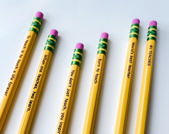 Personalized Teacher Pencil Pack, Back to School Pencil Pack, #2 Pencil Pack for Teachers, Custom Teacher Pencil Gift, Gifts for Teachers