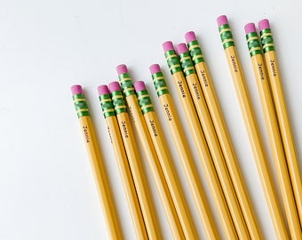 Paquete de lápices de nombre personalizado, paquete de lápices personalizado de regreso a la escuela, lápices de nombre # 2, conjunto personalizado # 2 lápices con nombres, lápiz de nombre