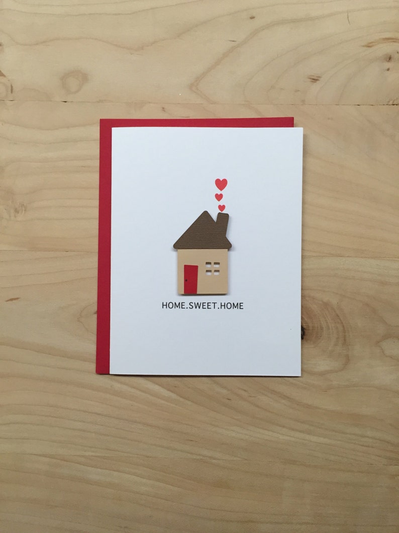 Housewarming Card, New Home Congratulations Card, Housewarming, Home Sweet Home, Congratulations on your new home, Home Sweet Home Card image 1