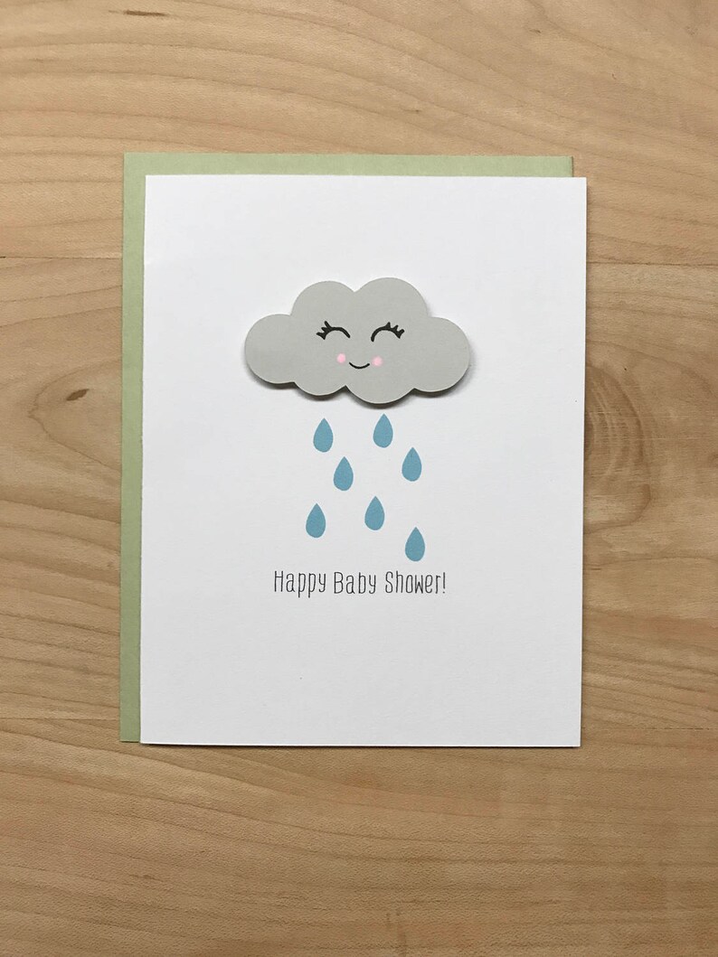 Cute Baby Shower Card Baby Shower Card Happy Baby Shower Card Cloud Baby Shower Card Baby Shower Congratulations Card