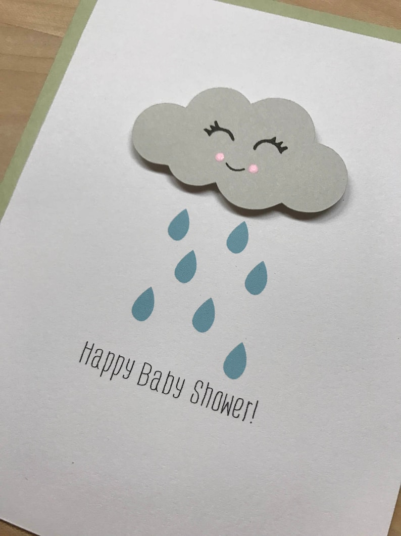 Cute Baby Shower Card Baby Shower Card Happy Baby Shower Card Cloud Baby Shower Card Baby Shower Congratulations Card