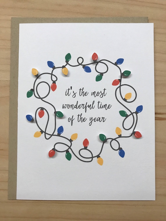 Christmas Lights Place Card Christmas Lights Place Card