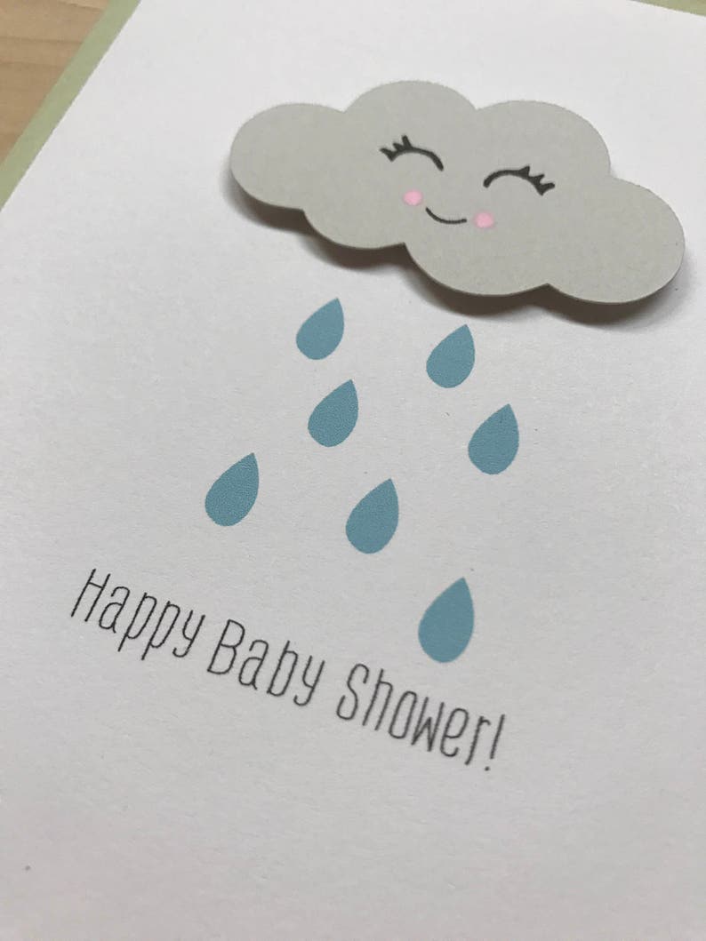 Cute Baby Shower Card Baby Shower Card Happy Baby Shower Card Cloud Baby Shower Card Baby Shower Congratulations Card