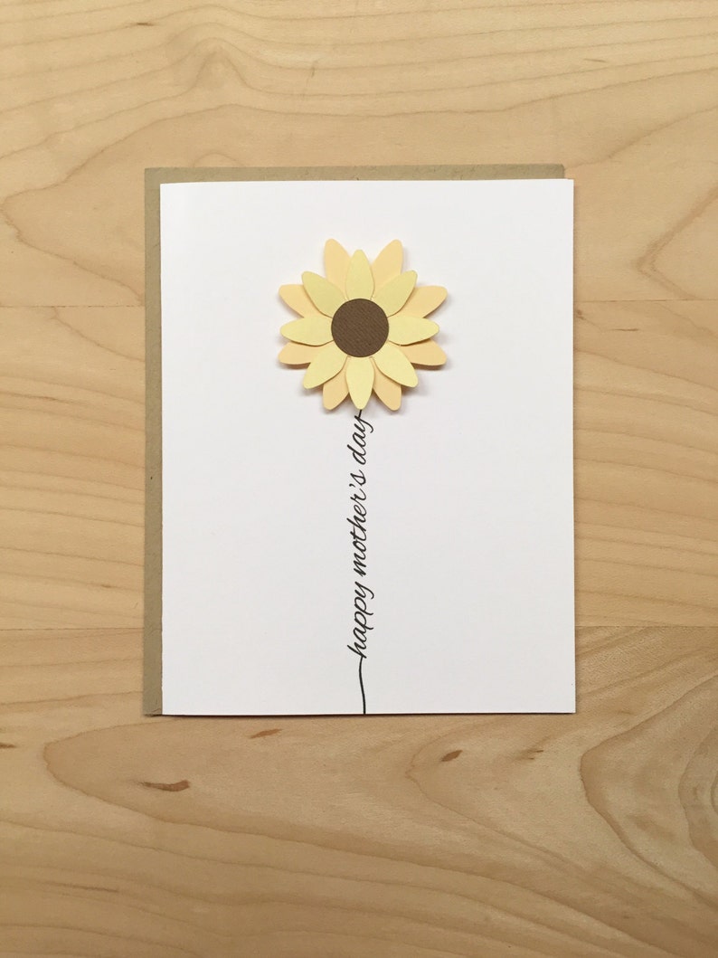 Mother's Day Card, Happy Mothers Day Card, Mothers Day Card Mother's Day Flower Card for Mom, Cute Mother's Day Card, Blank Mothers Day Card image 1