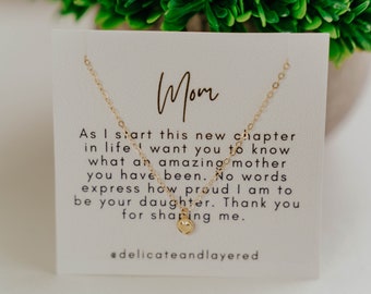 Mother of the Bride Gift from Daughter Mother of the Bride Necklace from Bride Mom of Bride Gift To Mom from Bride