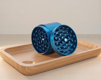 4 Piece Anodized Blue Metal Grinder - 55mm(2.25inch) Diameter