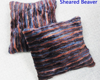 Sheared Beaver Designer Pillow