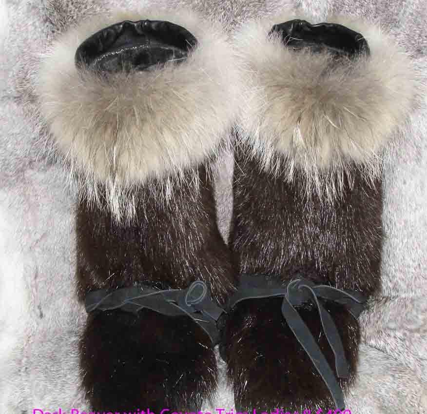 Beaver Mukluk with Coyote Trim | Etsy