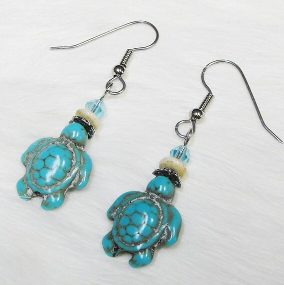 Etsy turtle earrings deals