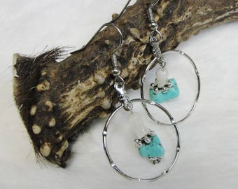Turquoise and Mother Of Pearl Earrings
