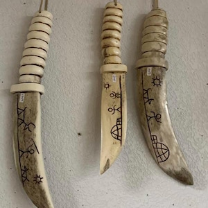 Caribou Antler Story Knife