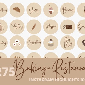 275+ Bakery Restaurant Juice Coffee Sushi Instagram Story Highlight Cover Icons, Neutral Cake  and Restaurant bar icon Instagram Highlights