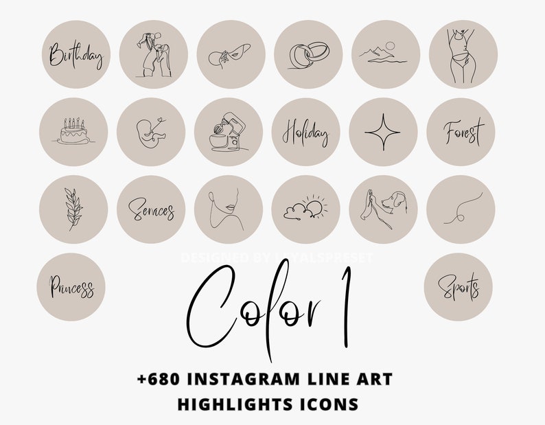 K&ouml;nnte beinhalten: Satz von 18 Schwarzwei&szlig;-Linien-Icons f&uuml;r Instagram-Highlights. Die Icons beinhalten einen Geburtstagskuchen, einen Ring, einen Wald, einen Hund, eine Sonne, eine Wolke, eine Prinzessin, einen Feiertag und mehr.