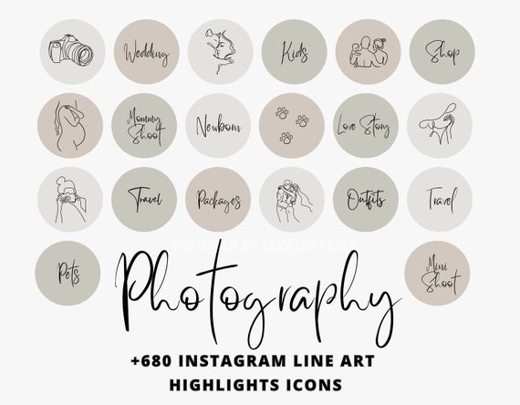 680+ Boho Minimal Photography Instagram Story Highlight Cover Icons, Photographer Instagram Highlights, IG Stories highlight covers