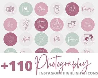 110+ Fotografie Instagram Story Highlight Cover-pictogrammen, handgetekende en kalligrafie-covers, Pastel Natural Pink-pictogram voor Insta Highlights