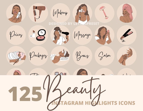 125 Beauty Instagram Story Highlights Trendy Salon Make up - Etsy