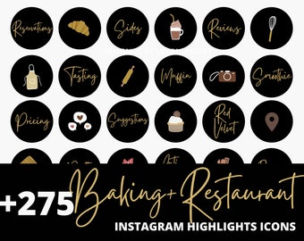 275+ Bakkerij Restaurant Sap Koffie Sushi Instagram Verhaal Hoogtepunt Coverpictogrammen, Zwarte Cake en Restaurantbarpictogram Instagram Hoogtepunten