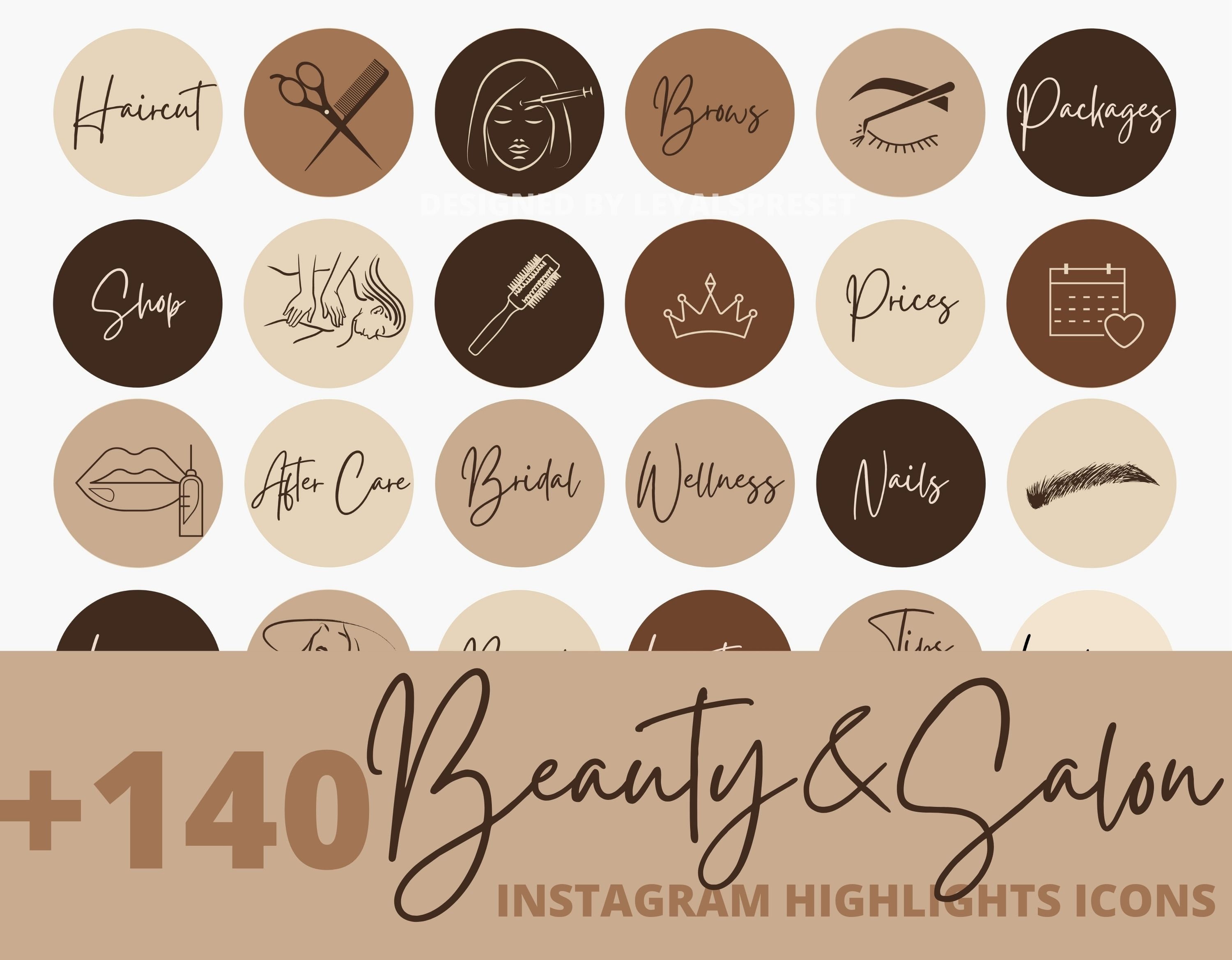 140 Beauty Salon and Spa Instagram Story Highlight Icons pic pic