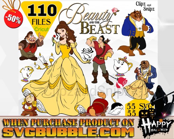 Beauty and the Beast SVG - Etsy