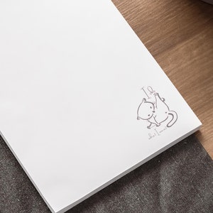 Post-it notitieblokken, grappige kattenontwerp cartoon kat schoonmaakt billen zeggen: ik doe wat ik wil, plaknotities, blocnotes, briefpapier, cadeau kattenliefhebber,