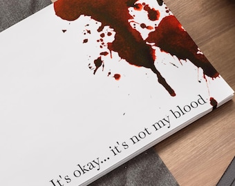Bloody Crime Scene Notepad: Funny Office Stationery Gift